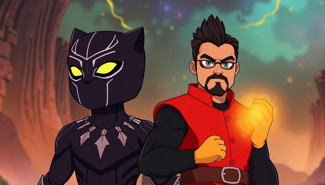 animated black panther asian iron fist heroism