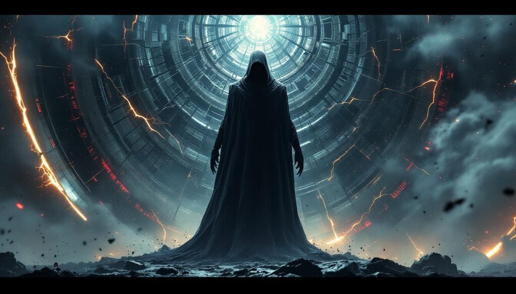 ‘Avengers: Doomsday’ Teaser Reportedly Unites X‑Men, Fantastic Four, and More MCU Heroes 4 ominous villain shadow clockwork cosmos