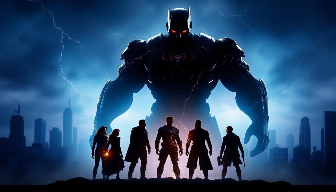 avengers team vs doomsday silhouette