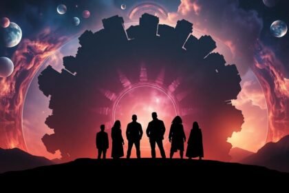 cosmic cinematic collage multiversal team