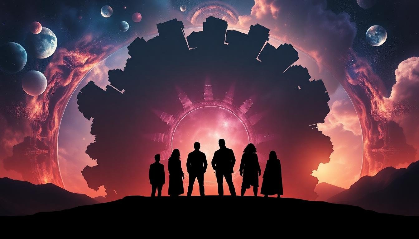 cosmic cinematic collage multiversal team