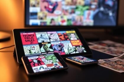 digital comics platform tablet header