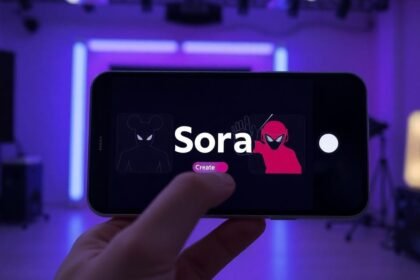 sora video app smartphone fictional characters create