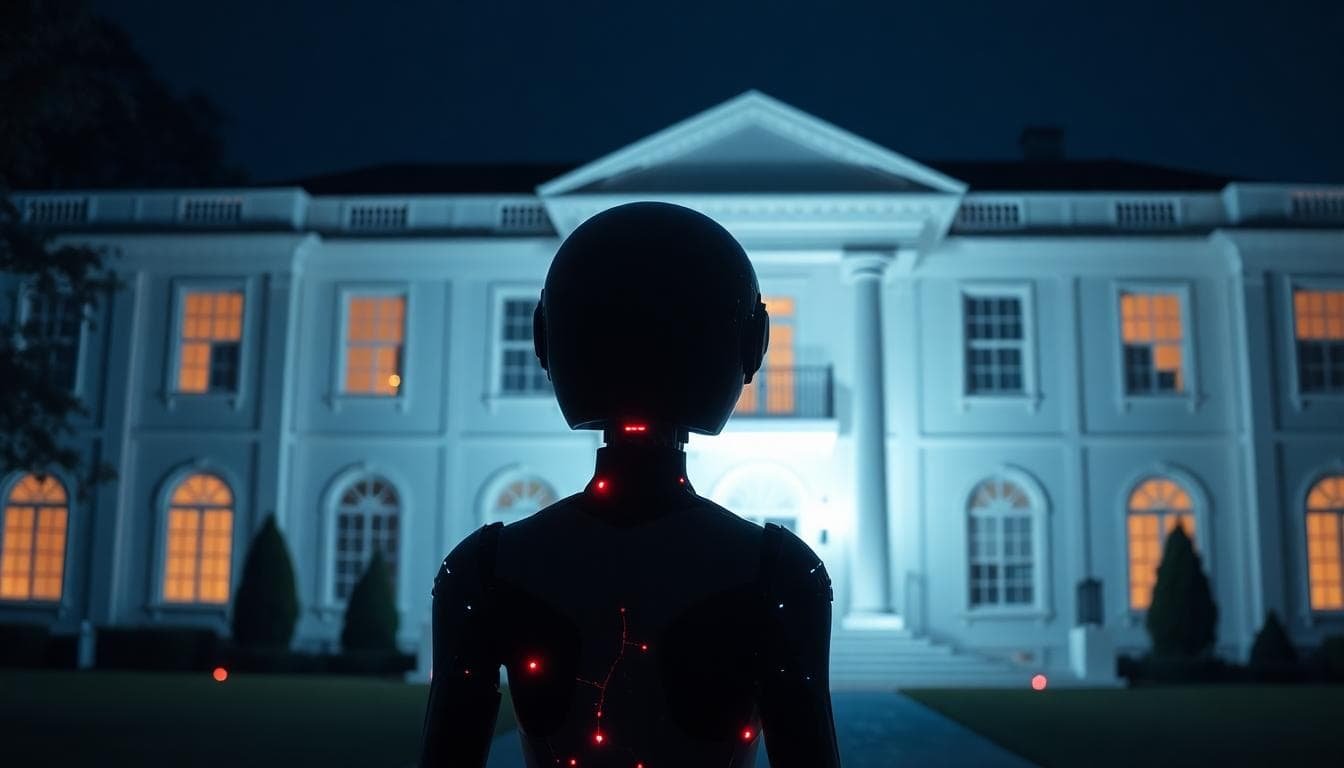 spotlighted sleek android hero white mansion night 4b16444c