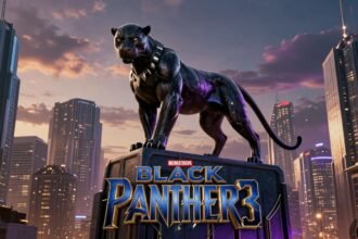 black panther wakanda city dusk panther statue 2fe5c049