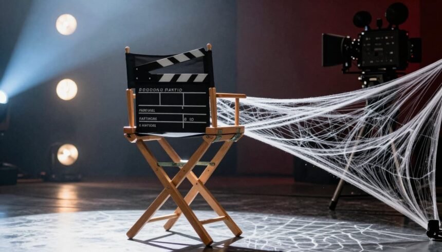 dramatic directors chair clapperboard soundstage spiderweb light eea205ef
