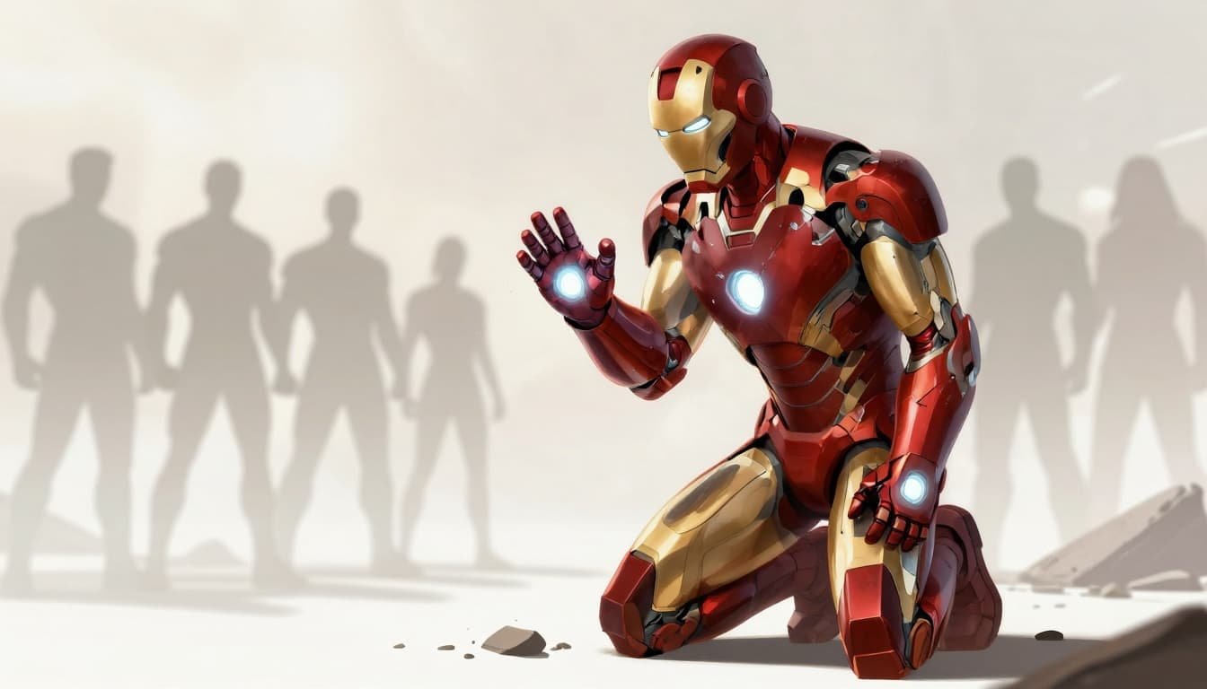 iron man sacrifice avengers glowing stones 499d5115